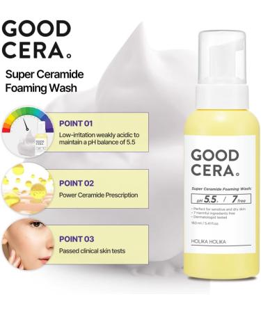 Holika Holika Good Cera Super Ceramide Foaming Wash 160 ml - Buy Online on GoSupps.com