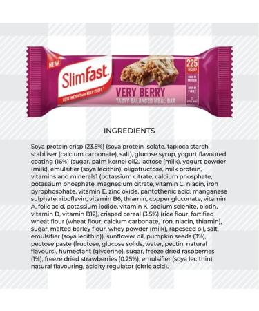 AETN Creations Slim Fast Meal Replacement Bars Bundle 4x60g | High Protein | Choc Chip, Choc Orange, Rocky Road, Very Berry | With Weight Loss Planner & Fridge Magnet - Buy Online on GoSupps.com