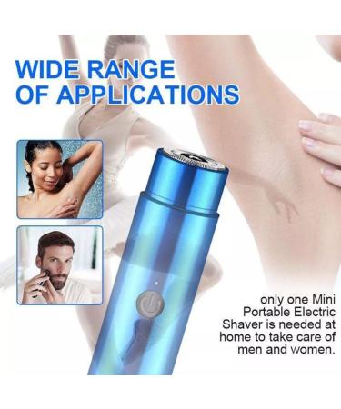 Mini Electric Shaver for Men Portable Car Rechargeable Shaver USB Rechargeable Razor Wet & Dry Use Rotary Electric Shaver for Travel Blue - Buy Online on GoSupps.com