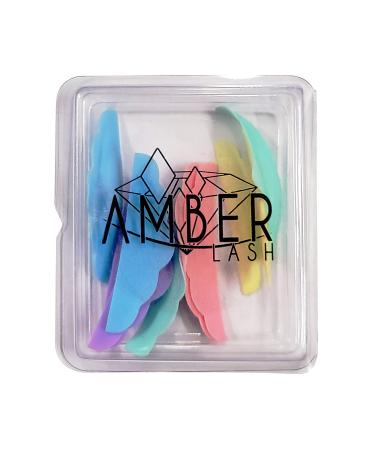 Amber Lash Rods for Eyelash Lifting/Perming  Colorful Reusable Soft Silicone Rods  Durable and Flexible  Rolly Curly  5 Different Curl Sizes and Lengths  Easy Application and Removal