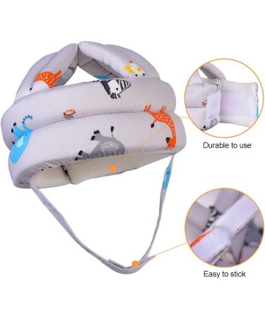 Umtiti Baby Adjustable Helmet Lightweight and Soft with 3 Pairs Baby Knee Pads for Crawling & 3 Pairs Baby Socks Great for Baby Learning to Walk and Crawl. Zoo Gray+6 Zoo Grey - Buy Online on GoSupps.com