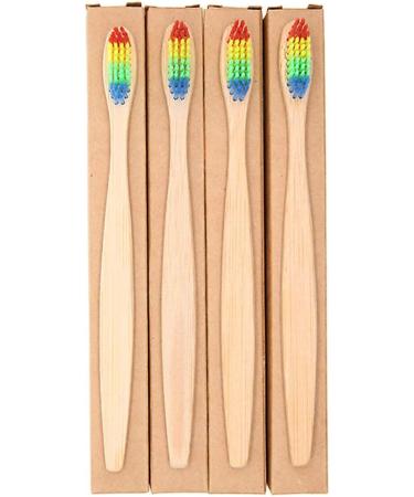 20pcs Bamboo Toothbrush Set with Case - BPA-Free Activated Carbon Sustainable Pure Bamboo for Healthy White Teeth - Eco-Friendly Travel Toothbrush in Rainbow Color - Buy Online on GoSupps.com