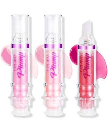 3 Colors Lip Plumping Booster Spicy Lip Plumper Gloss Lip Plumping Oil Ultra-Hydrating Nourishing Plump and Pout Lip Plumper Glossy Finish Fuller Natural Lip Makeup Valentine's Day Gifts-01#02#06# Lip Plumping Booster-01