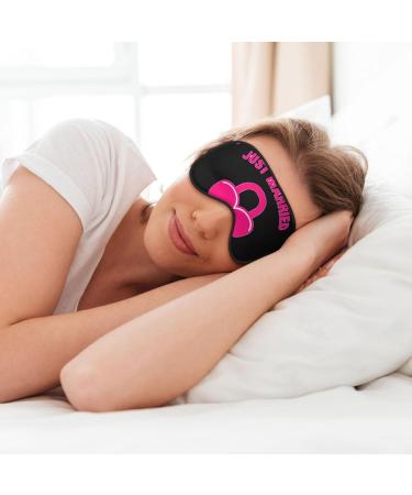 Just Married Print Eye Mask | Unisex Soft Sleep Shade for Travel Yoga & Shift Work - Buy Online on GoSupps.com