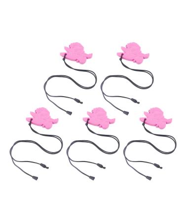 Colic chain made of silicone safe and durable chewing chain for relieving anxiety for the development of habits portable design for (pink)