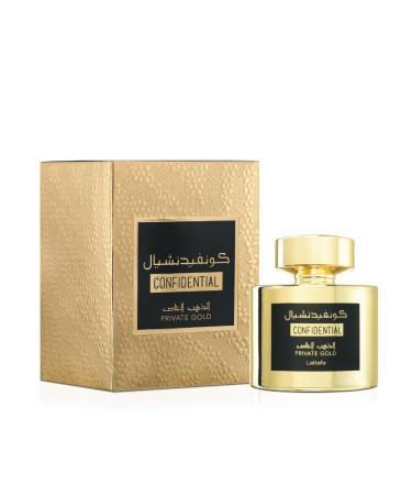 Lattafa Perfumes Confidential Private Gold for Unisex Eau de Parfum Spray 3.4 Ounce Modern 3.4 Fl Oz (Pack of 1) - Buy Online on GoSupps.com