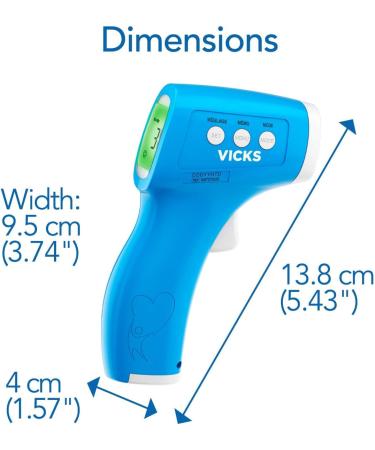 Vicks 3-in-1 Non Contact Infrared Body Thermometer with Fever InSight Colour Coded Display - Buy Online on GoSupps.com