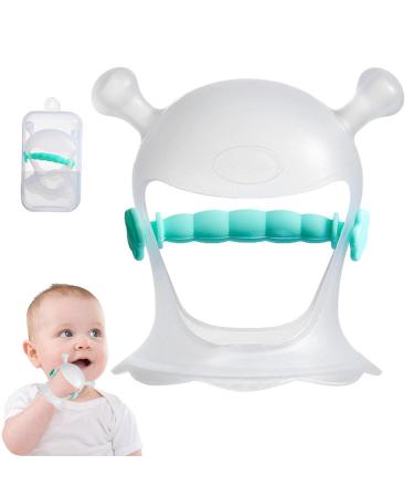 Amesor mushroom bite ring easy-to-use baby bite ring made of silicone-baby custody stuff made of food-safe silicone to facilitate teething and sucking green