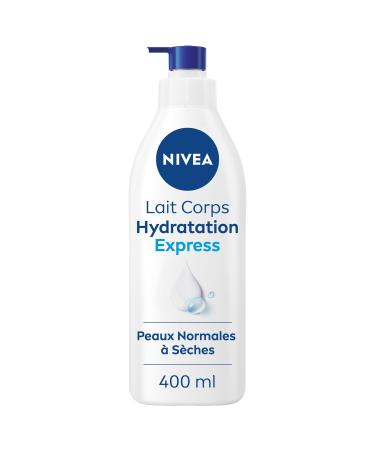NIVEA Hydration Express Body Lotion 72h (1 x 400 ml) – Hydrating Body Lotion with Pure Hyaluronic Acid – Fast Moisturizing Body Care – Nourishing Serum for Normal Skin