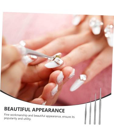 Buy Angoily 8 Pcs Tweezers Set - Stainless Steel Jigsaw Round Head Tissue Pliers - 30x1.5cm - International Shipping - Buy Online on GoSupps.com