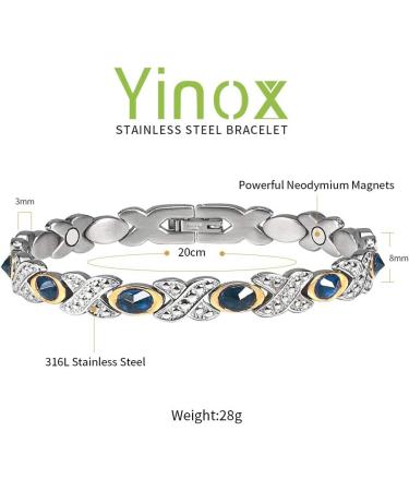 Wollet Jewelry 8MM Magnetic Bracelet for Women - 19CM Energy Healthy Bracelet - Buy Online on GoSupps.com