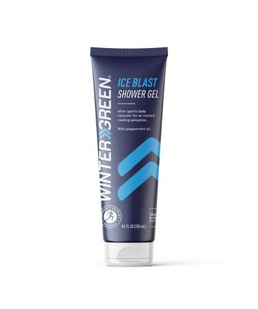 Wintergreen Ice Blast Shower Gel (8.5 Fl Oz) - For After Sports Body Cleansing with Cooling Peppermint Oil 8.5 Fl Oz (Pack of 1)