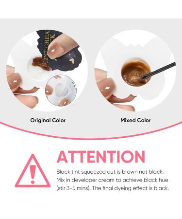 Buy Black Eyelash Dye Kit Salon-Grade Tinting Tools for Natural Voluminous Home DIY Color - Buy Online on GoSupps.com