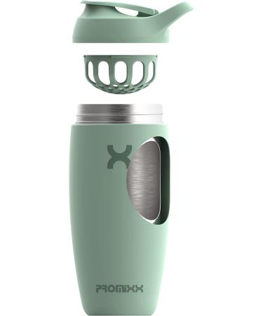 Promixx Pursuit 18oz Insulated Stainless Steel Shaker Bottle Blender Cup - Seagrass Green - Buy Online on GoSupps.com