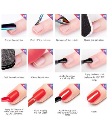 ROSALIND 6 Colors UV Gel Nail Polish Set - Candy Colors for Summer | Soak Off UV LED Cured - 10ml Collection of Nude Pink Green & Blue - Buy Online on GoSupps.com