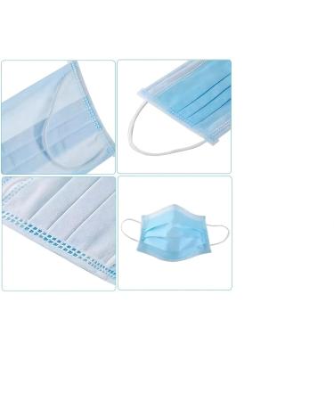 Buy 50 Pcs Disposable Blue Face Masks - 3-Ply Protective Comfortable & Breathable for Adults - Ideal for Dust & Daily Use - Buy Online on GoSupps.com