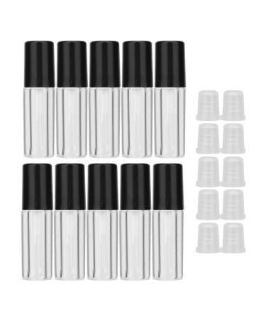 Mother's day gift 10 pieces 1.5 ml of clear plastic lip glass tubes empty lip-gloss container refillable lipstick diy bottle with a brushstick black cap