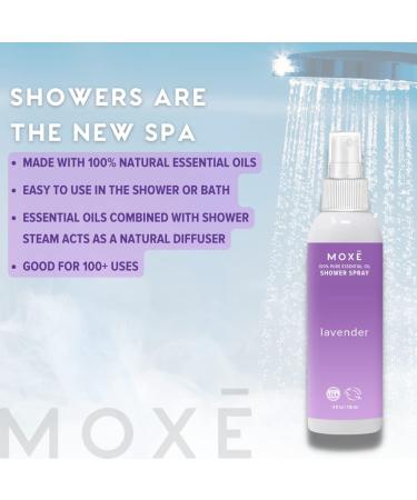 MOXE Lavender Shower Steamer Spray - 100% Natural Essential Oil Aromatherapy Mist - 4 Ounces - Made in USA - Buy Online on GoSupps.com