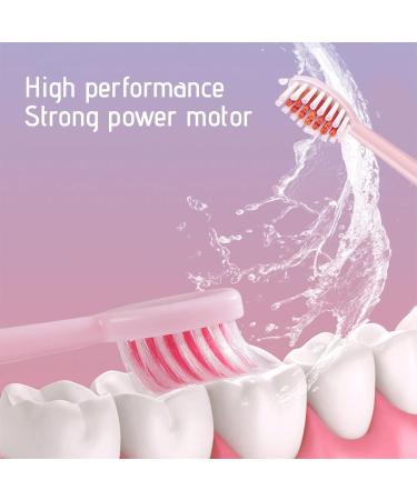 Electric Toothbrush for Adults with 4 Brush Heads and 6 Cleaning Modes Smart 20-Speed Timer Electric Toothbrush Ipx7 Rechargeable Power Toothbrush Longer Life Faster Charging Pink - Buy Online on GoSupps.com