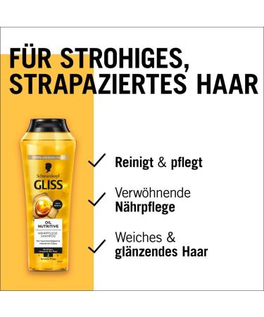  Gliss Kur Schwarzkopf Gliss Kur Shampoo Oil Nutritive Pack of 3 (3 x 250 ml) - Buy Online on GoSupps.com
