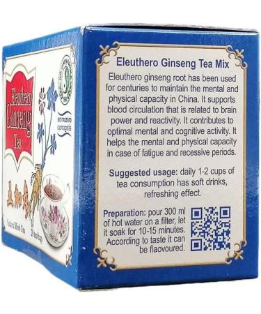 Dr Chen Eleuthero Siberian Ginseng Root with Green Tea Traditional Natural Herbal Tea Blend 20 Teabags - Buy Online on GoSupps.com