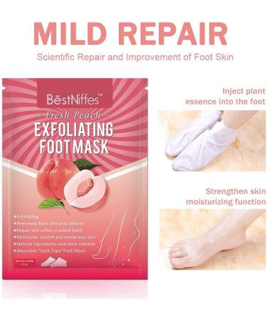 YUNY Foot Peel Mask - 3 Pairs - Exfoliator Peel Off Calluses Dead Skin Callus Remover 100 Percent Natural Ingredients - Get Baby Soft Foot with No Hurt - for Women & Men (Peach) Multicolor 1 count (Pack of 3) - Buy Online on GoSupps.com