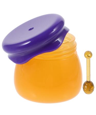 FRCOLOR Bee Balm Lip Balm Honey Pot 6g Small Lip Balm Jar Refillable Cosmetic Jar Empty Cream Container with Spoon-Dark Blue