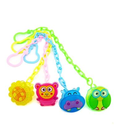 SCJJZ Pacifier Chain Set - 4 Pack Baby Pacifier Clips for Newborns Girls & Boys - Durable & Stylish Pacifier Bands for Safe Soothing - Buy Online on GoSupps.com
