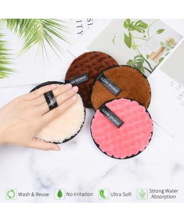 URAQT Makeup Remover Pads 4 Pack Reusable Make Up Pads Large Double-sided Face Pads Washable Facial Cleansing Cotton Pads Microfibre Face Cleansing Cloths for Face & Eyes Suits All Skin Types - Buy Online on GoSupps.com