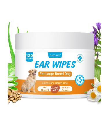 GJYC PET Big ear care pads for dogs 120 dogs ear towels for dogs and cats ear care for dogs keep the ears of your dog clean & healthy with dogs ear care pads large 120 - Buy Online on GoSupps.com