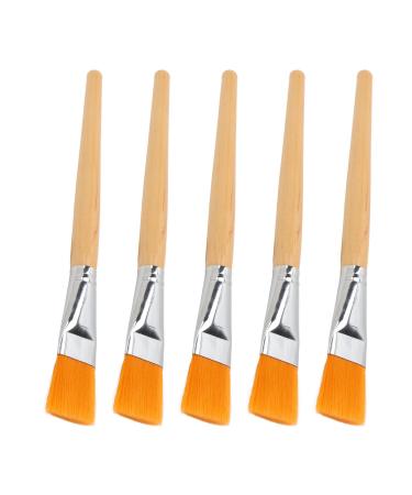 Fan Brushes 5 Pieces Soft DIY Wooden Makeup Fan Brush Fan Brushes Facial Applicator Brush Face Brushes Facial Brushes