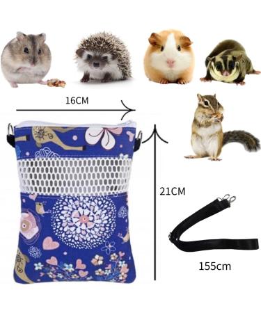 Little Bean Sugar Glider Hammock Bonding Pouch: Small Waterproof Pocket for Rat, Hedgehog - Soft Nest Bed Hideout, Blue - Buy Online on GoSupps.com