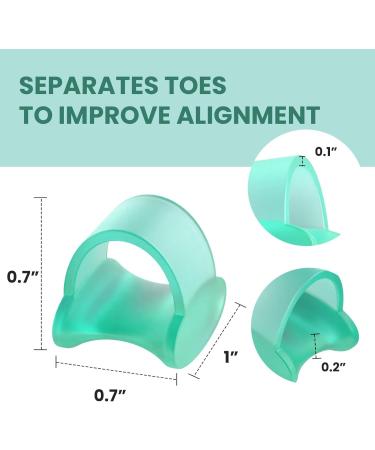 Buy Welnove Gel Toe Spreader - 12-Pack Small Toe Cushions & Sleeves for Friction Relief (Green) | International Shipping Available - Buy Online on GoSupps.com
