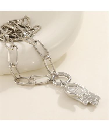 Oralgos Fashionable Vintage Keybone Choker Necklace - Versatile Handheld Patch Jewelry for Women - Unique Metal Accessories - Buy Online on GoSupps.com