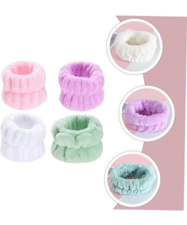 FRCOLOR 16 Pairs Wristband Washing Headband Sweat Bands for Wrists Skincare Headbands Facial Hair Band Hair Tie with Bow Wash Band Towel Makeup Headbands Miss Wrist Band Soft Plush - Buy Online on GoSupps.com
