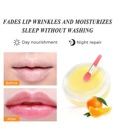Lip Sleeping Mask & Scrub Duo for Repairing Dry, Cracked Lips - Orange Lip Moisturizer Treatment - Buy Online on GoSupps.com