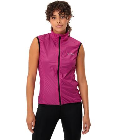 Vaude Matera Air Vest for Women - Ultra-Light Windproof & Water-Repellent Cycling Vest in Rich Pink | Perfect for Racing & Sports - Buy Online on GoSupps.com