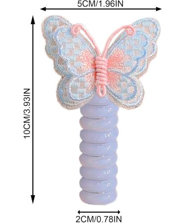 Telephone Cord Hair Ties - Braided Telephone Wire Hair Bands | Colorful Elastic Telephone Hair Clips For Children Women Kids Birthday Party Halloween Christmas Blue - Buy Online on GoSupps.com