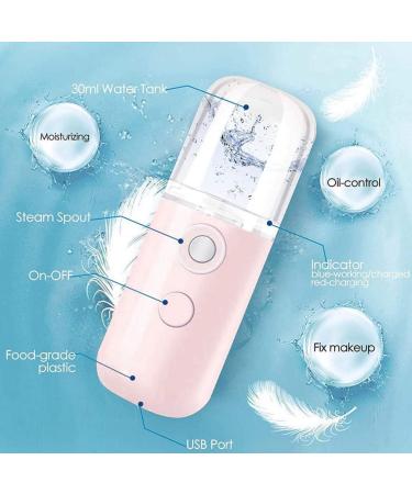 Nano Facial Mister Pink 30ml Mini Water Mister for Face USB Mini Face Mist Nano Mist Sprayer Handy Moisturizing Mist Sprayer Facial Moisturizing Mist Rechargeable Handy Mister for Skin Care - Buy Online on GoSupps.com