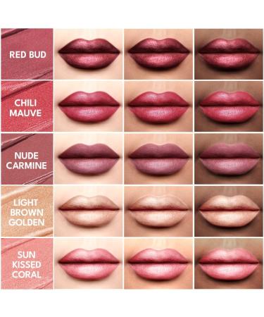 Buy Metallic Lipstick Set for Women - 5 Long-Lasting High-Pigment Shades | Shimmer Finish | International Shipping Available - Buy Online on GoSupps.com