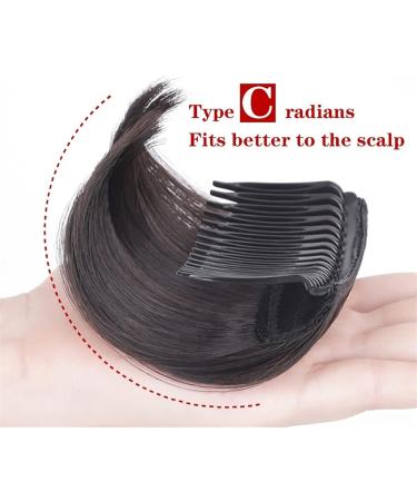 Bangs Hair Synthetic Bangs 4" Short Thick Hairpieces Adding Extra Hair Volume Clip in Hair Extensions Straight Hair Up Comb False Hair Accessories for Women Bangs Hair Clip(4) - Buy Online on GoSupps.com