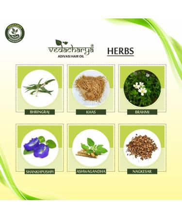 Vedacharya Adivasi Herbal Hair Oil for Hair Growth & Anti Hairfall | Promotes Thickening, Healthy Scalp & Split-ends Treatment - Buy Online on GoSupps.com