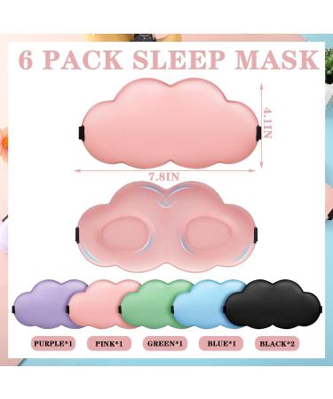 Hercicy Kids' 3D Contoured Sleep Mask - Soft Adjustable Eye Cover for Sleeping, Travel, Yoga - 6 Pack (5 Colors) - Men Women - Buy Online on GoSupps.com