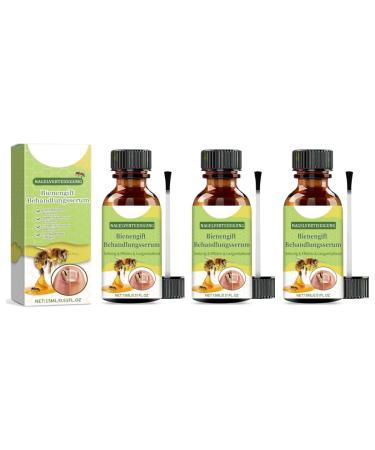 (100% 5 star) 3Pcs Bee Venom Nail Serum Bee Venom Nail reatment Serum | Nail efence Bee Venom reatment Serum | New Nail rowth and epair Serum - 15ML/0.51FL.OZ