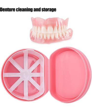 Buy 2Pcs Pink Denture Holder Case - Portable Partial Mouth Guard Container & Orthodontic Storage Box - Buy Online on GoSupps.com