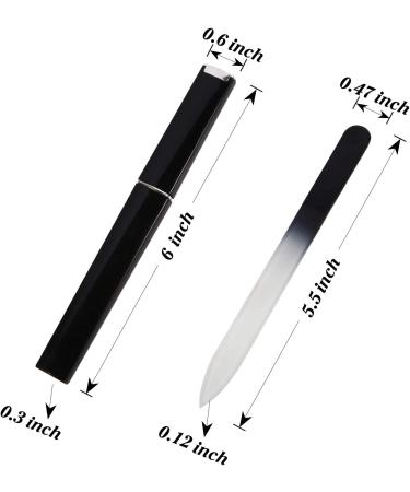 3 Pack Crystal Glass Nail File Set with Case - Professional Czech Glass Fingernail File for Gentle Nail Care - Buy Online on GoSupps.com