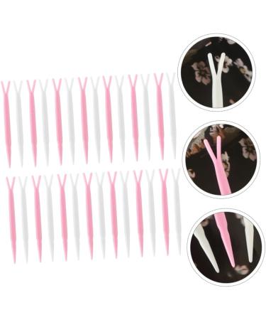 PLAFOPE 100pcs Plastic Forks for Clip Woman Stick Rods Accessories Fork Cosmetic Wear Y-shaped Supplies - Buy Online on GoSupps.com