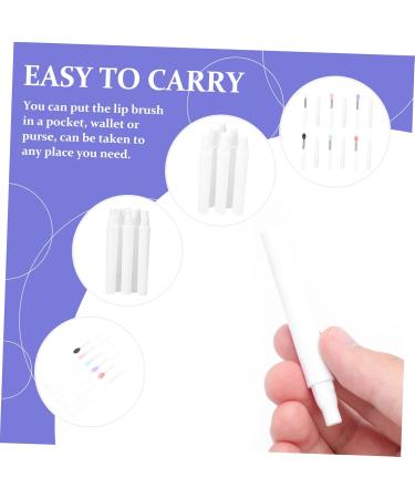 Buy Minkissy 12 Pcs Silicone Lip Brush Set - Exfoliating & Lip Balm Applicator - Perfect for Makeup - Rubber & Silicone Brushes - White Color - 7.5x1cm - Ideal for Lip Care & Cosmetics - Buy Online on GoSupps.com