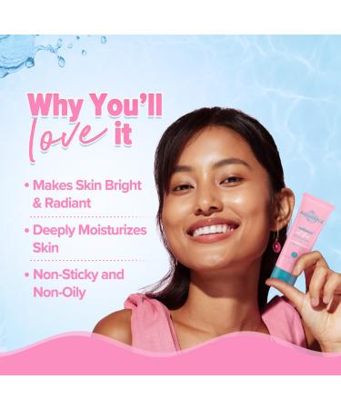 Aqualogica Radiance+ Oil Free Face Moisturizer | Watermelon & Niacinamide Infused | Helps Reduce Acne Marks | Hydrates Skin without Stickiness | 3.38 Fl Oz/100ml - Buy Online on GoSupps.com