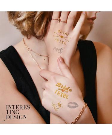 Sparkling Bachelorette Party Tattoos - 30 Glitter Styles for Bride, Bridesmaids, and Tribe | Bridal Shower Favors and Decorations - Buy Online on GoSupps.com